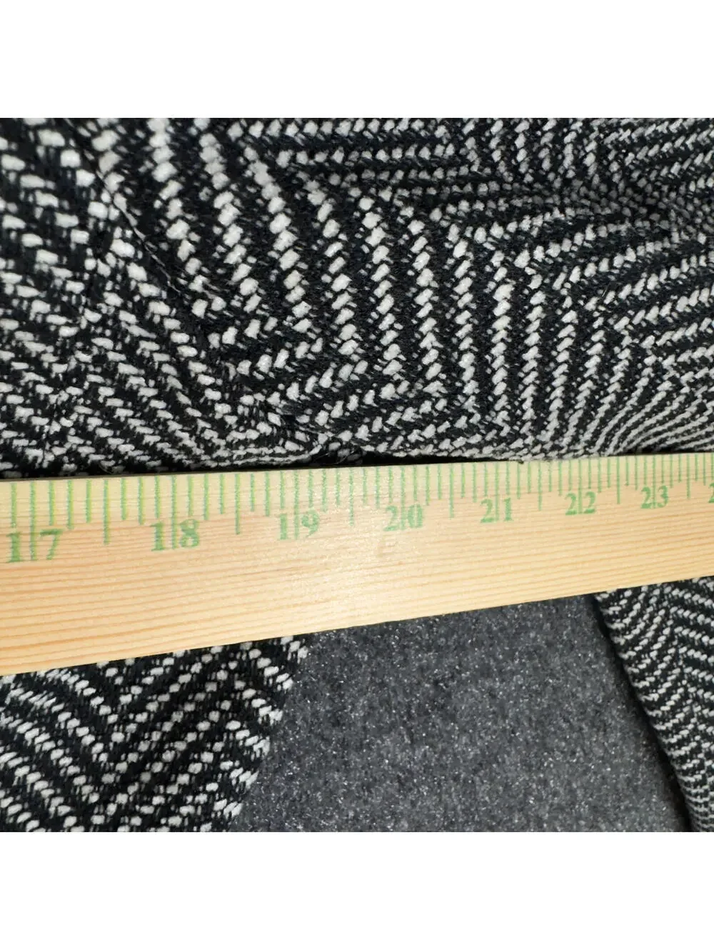 Maggy London Pea Coat Women 14 Black Striped Button Collared Long Sleeve Casual